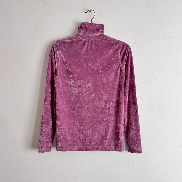 Dries Van Noten mauve pink velvet turtleneck mock neck maryam nassir zadeh XS S - Picture 5 of 6